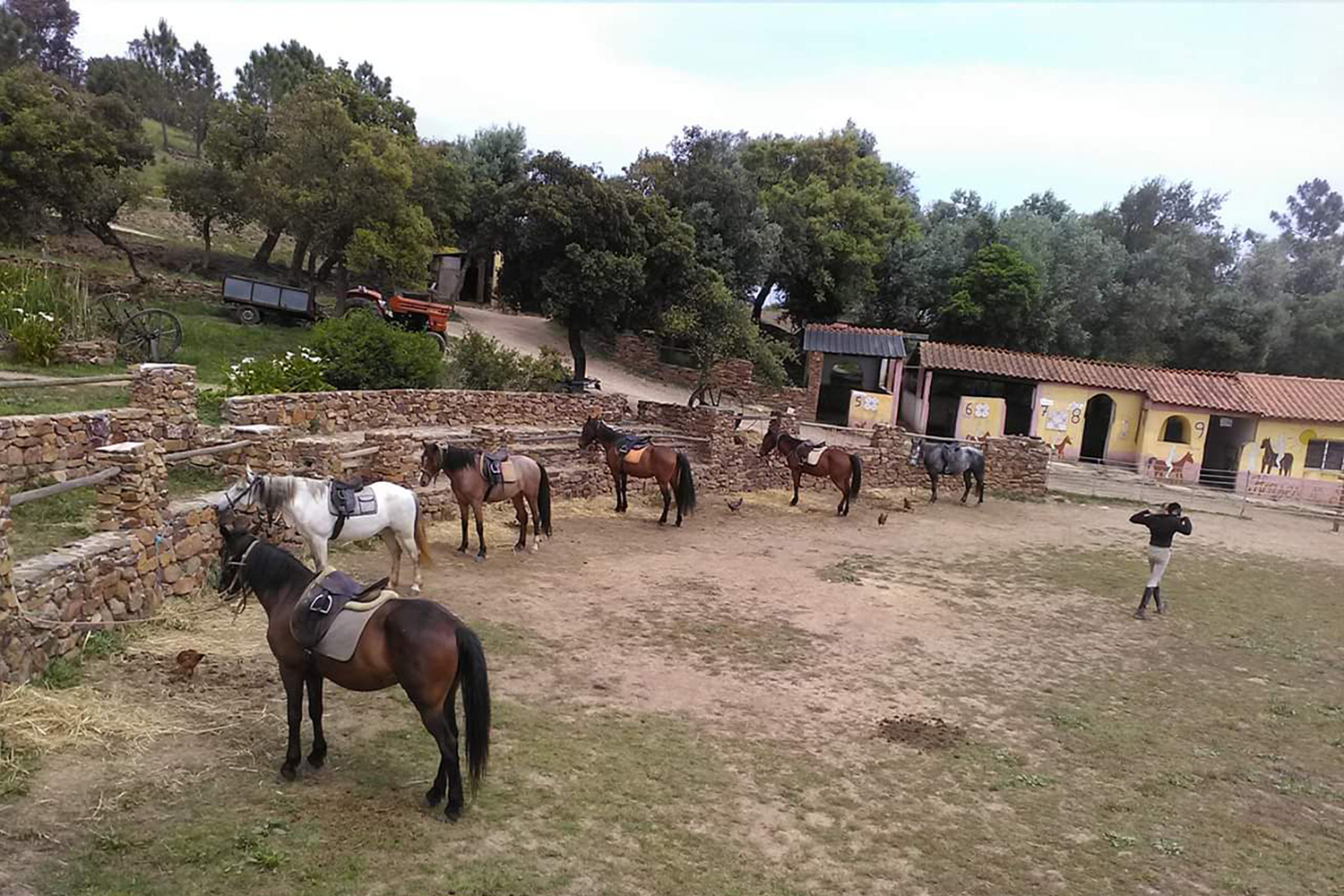 Horse riding near Aljezur in a peaceful rural countryside setting